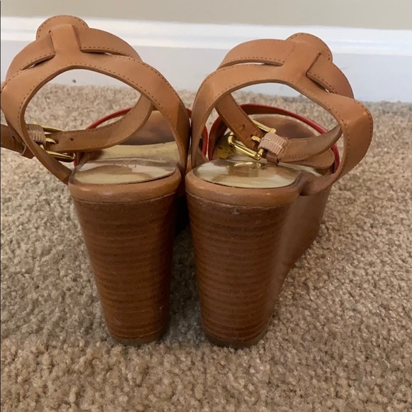 Coach sandals Tan Pink Coral - Picture 2 of 4